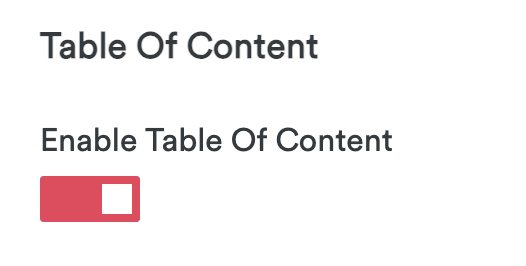 Quickblog | Table of Contents